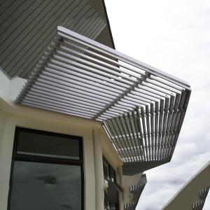 Wholesale 85mm Aluminum Sun Louver Breathable External Sun Blinds Powder Coated from china suppliers