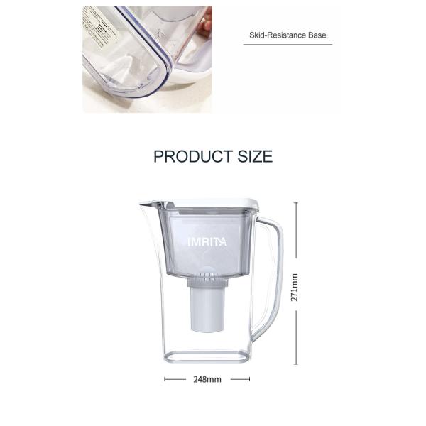 Chlorine Removal Alkaline Water Filter Pitcher Multiscene Practical