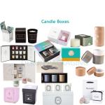 Square Scented Candle Box Kraft Paper Gift Packaging Eco Friendly