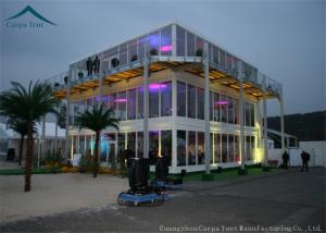 Wholesale Luxury Double Deck Glass Wall Party Tent , Commercial Outdoor Event Canopy Tent from china suppliers