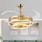 Bedroom Decor Nordic Ceiling Fan Remote Control Restaurant Ceiling Fan Lamp