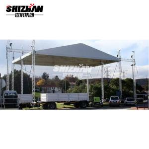 Wholesale Spigot Aluminum Matte Black Stage Roof System Curved Outdoor Dj Lighting Box Truss Display from china suppliers