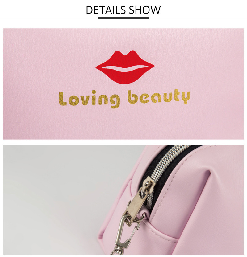 Custom Own Logo Makeup Pouch Mini Cosmetic Bag For Women Girls