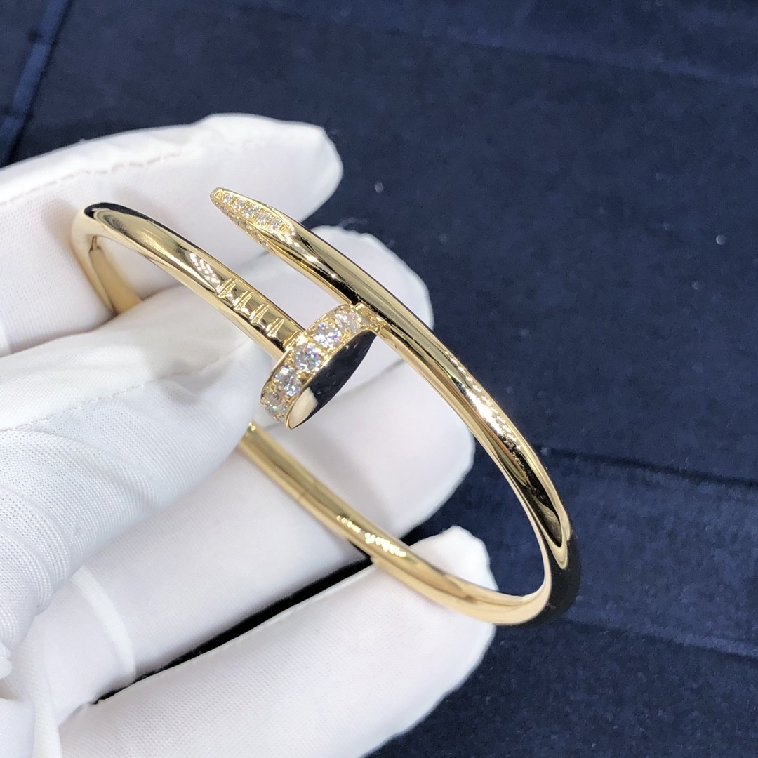 Elegant Car Tier 18k GoldJuste Un Clou Bracelet Natural Diamonds Real Gold Real Diamonds