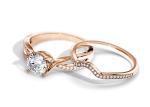 1.25ct Rose Gold Moissanite Engagement Rings VS1 SI1 SI2 Average Color