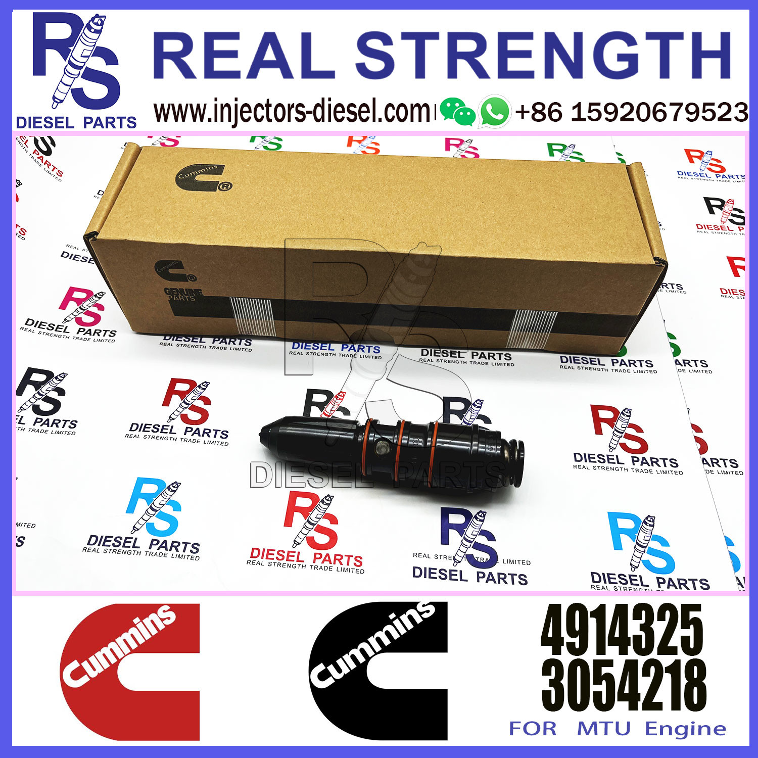 Diesel Engine Fuel Common Rail Injector 3054218 4914308 4914325