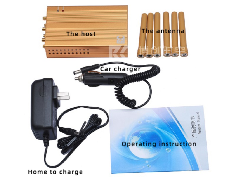 Golden handheld GPS Signal Jammer vehicle Beidou GPS vehicle positioning tracking signal shielding WiFi Signal Jammer