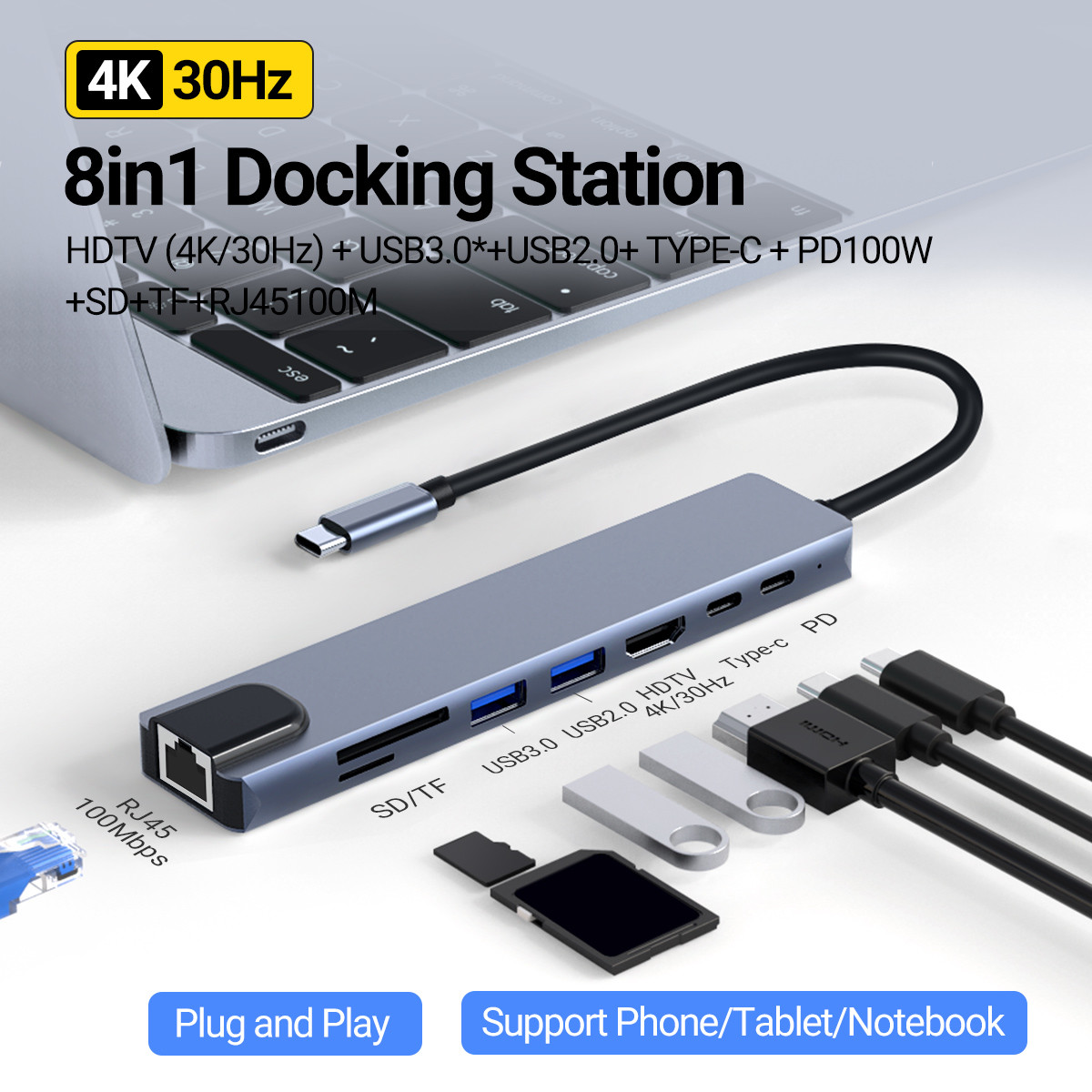 Speedy Data Transfer Aluminum Memory Card Reader Fast Hub / Memory Card Hub with Charming Style
