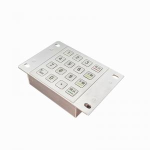 China IP65 SS304 ATM Pin Pad Encrypted Metal Keypad 16 keys With Customized Layout on sale