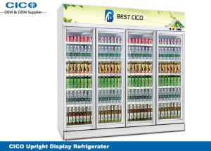 Wholesale Full Glass Tall Upright Display Refrigerator , 4 Door Upright Fridge from china suppliers
