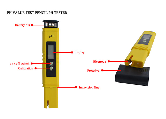 Durable Pen Digital PH Meter 0.01 Accuracy For Aquarium Pool Water