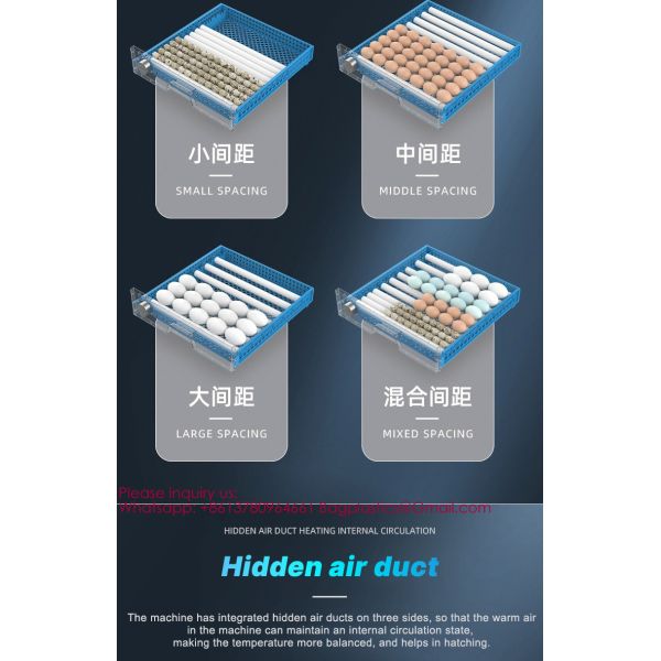 100 to 300 Eggs Incubator Automatic Egg 300-Egg High Hatching Rate Mini Incubator for Chicken Duck Quail Farm or Home Use Automatic Chicken Solar