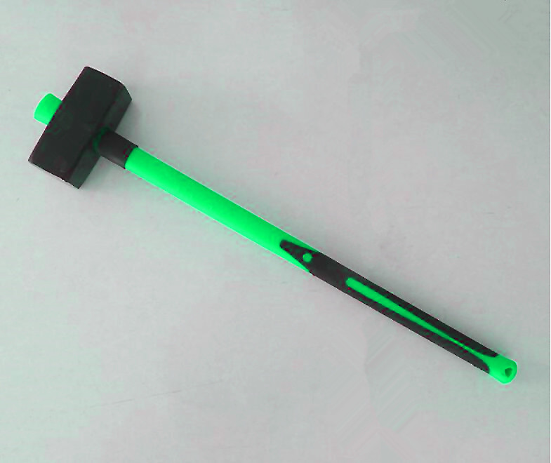Forged steel Stoning hammer(XL-0080) with powder coated surface, inverse rubber handle