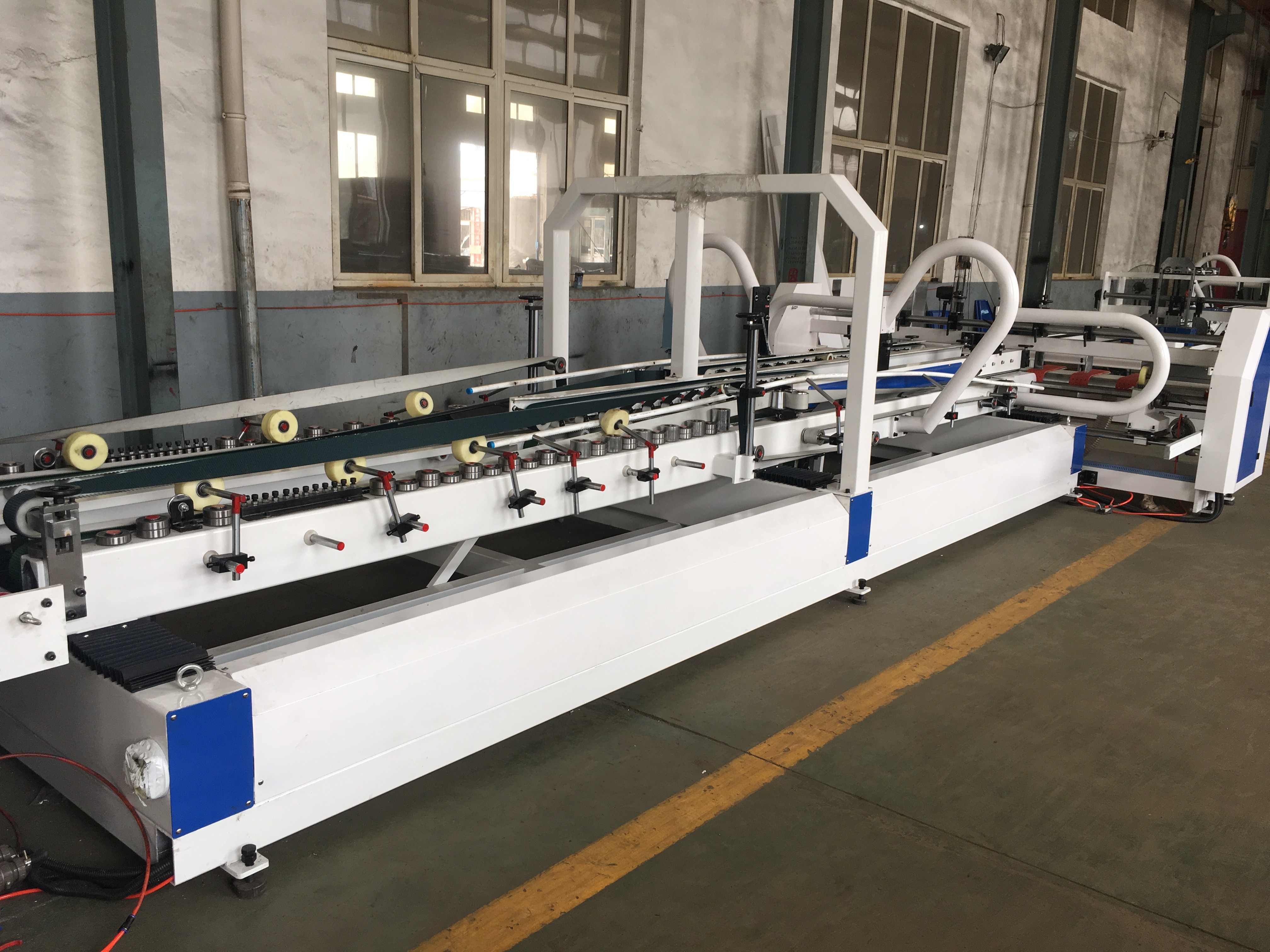 Corrugated Carton Folder Gluer Machine Digital Display Wireless Remote Control