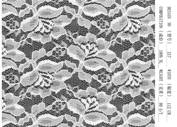 Classic White Cotton Lace Fabric , Wide Cotton Lace Trim For Home Textile