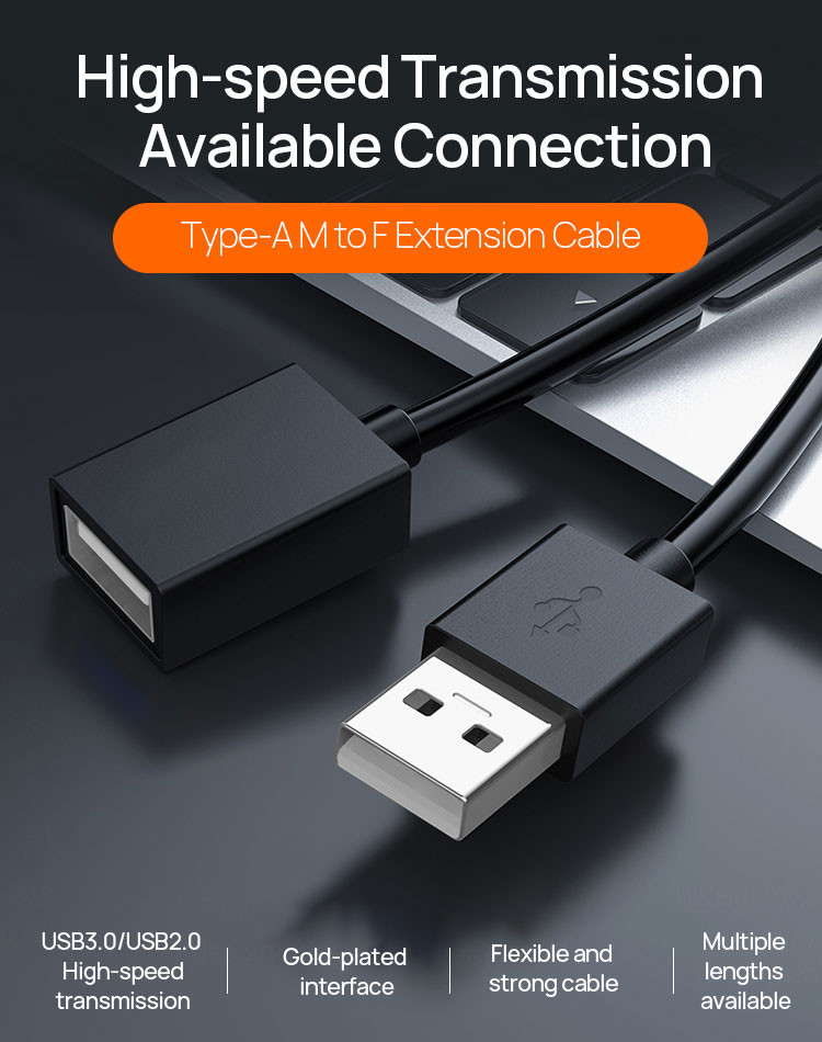 FOCUSES USB Data Extension Cable 38g USB Male To Female Cord