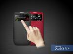 S4 S view window PU flip cover