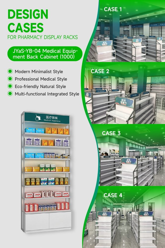 JYaS-YS-04 Professional Medical Style Health Supplement Zones Cash Register with White Glossy Boards and Secure Locking Mechanism