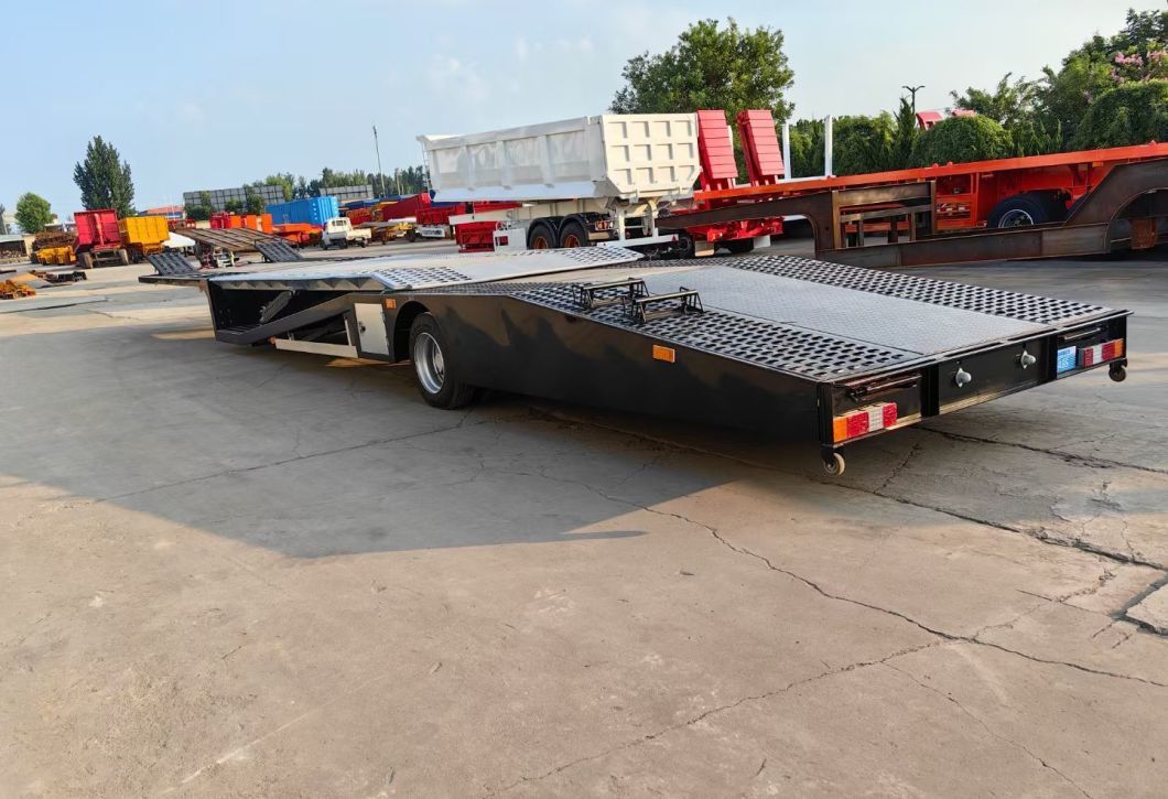 China Factory Sing Axle Car Transport Semi-Trailer Transport Car Chinese Brand Landing Gear Semi Trailer