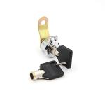 Round Brass Key Tubular Cam Lock Zinc Alloy Housing Chrome Plated