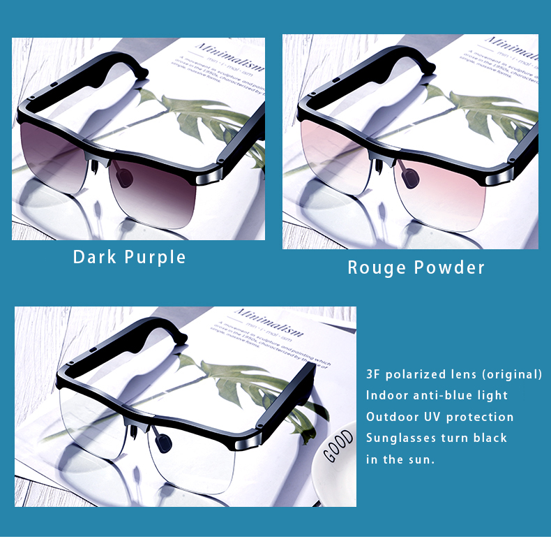 2021Wireless Smart Music Glasses for Connecting IOS Android Phone Play Music And Reply Calling