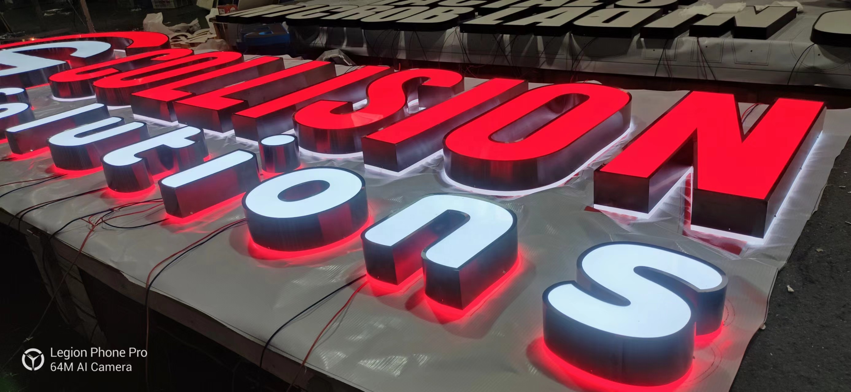 Custom Outdoor Building Signs Illuminated Lettre Rgb Led Frontlit And Backlit 3d Led Channel Letter Signs
