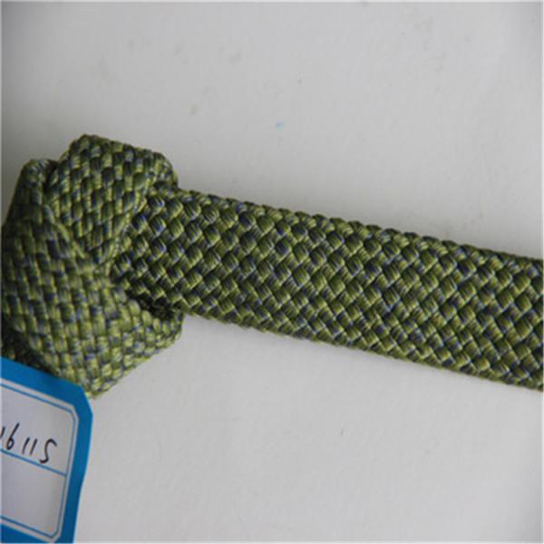 Green Polyester Outdoor Furniture Rope , Braided Twisted Webbing With Core