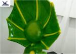 Green Customized Cartoon Fiberglass Dinosaur Statue School Educational Display