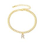 Personalized 18K Gold Plated Fashion Brass Cuban Link Chain Tennis Bracelet for