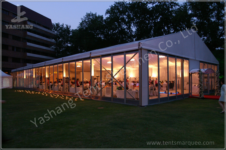 Waterproof Outdoor Event Tent Fittings Glass Wall / ABS Wall / Corrugated Sheet Wall