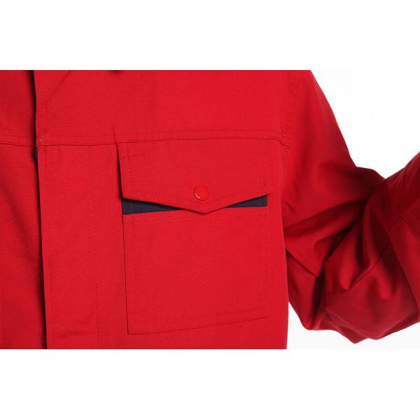 Red Durable Industrial Work Uniforms Long Sleeve , Workwear For All Industries