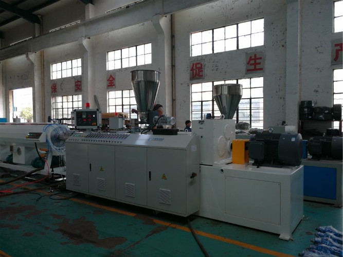Electricity PVC Conduit Cable Pipe Making Machine Double Screw