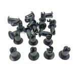 Universal Car Fitment Steel Dome Head Quarter Turn Buttons Dzus 5/16"*0.5" Black