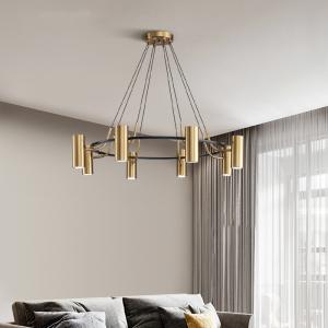 Wholesale Minimalist Chandeliers Gold LED Black Ring Living Room Dining Lighting circular pendant light(WH-AP-567) from china suppliers