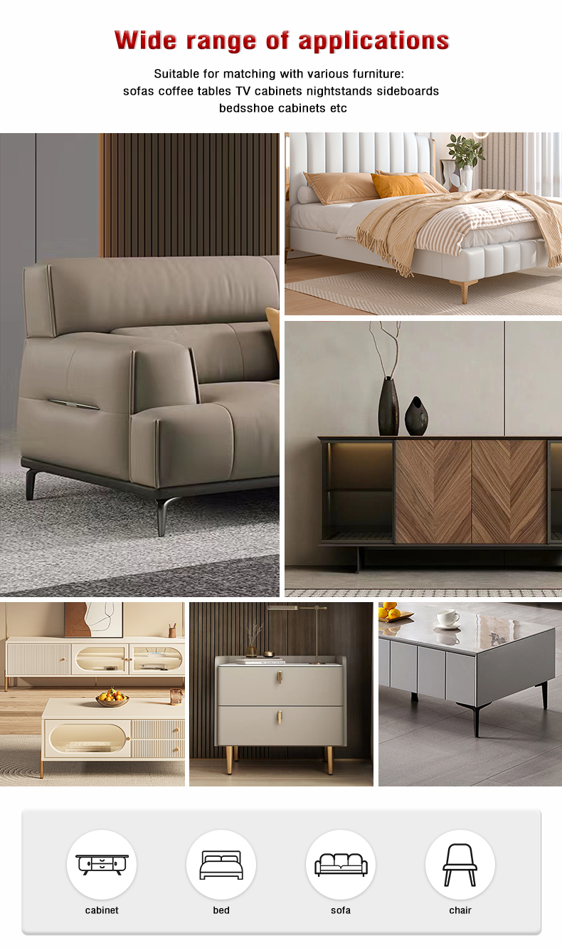Modern Light Luxury Support Legs for Coffee Tables Minimalist Sofa Legs Wire Rod Furniture Hardware Feet with Steel Balls
