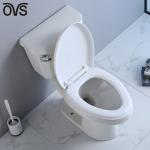 S-trap 300mm elongated two piece toilet syphon flush Ceramic Smooth Sided