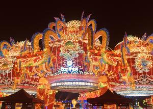Wholesale Interactive Colorful Chinese Style Lantern Display Outdoor Handmade Steel Frame from china suppliers