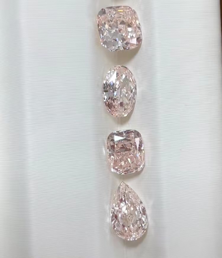 CVD Pink Pear Shaped Diamond 1.82ct Without IGI With Multi Size