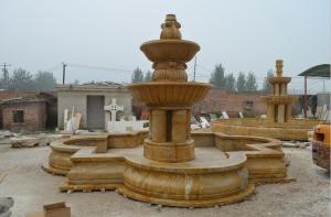 Wholesale Large Marble Column Stone Pillar Water Fountain Pool Size from china suppliers