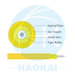 Single Core Simplex Indoor Optical Cable 3mm GJFJV G652D SM Fiber