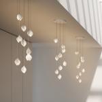 3000k-6500k CCT Modern Flower Ceramic Petal Chandelier Lighting For Living Room