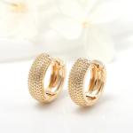 Eco Friendly 18K Gold Plated Multi Small Dot Beads Hoop Earrings For Women Girls
