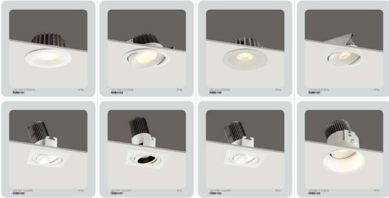 30W 37V COB LED Hotel Lobby Downlight / IP54 Waterproof Recessed Downlight