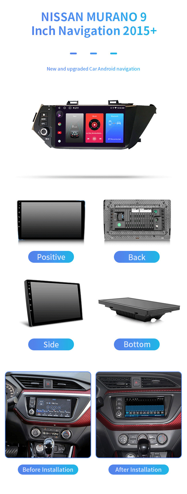 CE FCC ROHS Car Android GPS Navigation 4 Core Car Stereo Head Unit