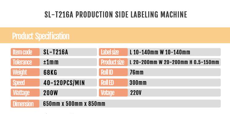 Assembly Line Flat Surface Labeling Machine for Production 700x800x1200mm Condition