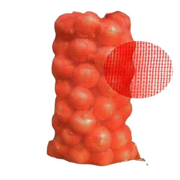ISO Certified Food Grade Plastic Tubular Onion Leno Net Raschel Firewood Bag