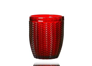 Wholesale Solid Red Embossed 270ml Colored Crystal Wine Glasses Goblet Style from china suppliers