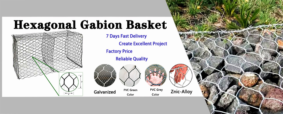 Heavy Duty Gabion Basket For Soil Erosion Control Woven Mesh Wire Easy Assembly Wooden Pallet Pack