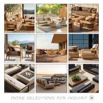 SO1012TW-RA Teak Wood Frame Modern Outdoor Furniture Set for Garden