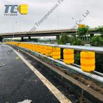 Roadway Traffic Safety Eva Buckets Rolling Anti Crash Guardrail Road Roller